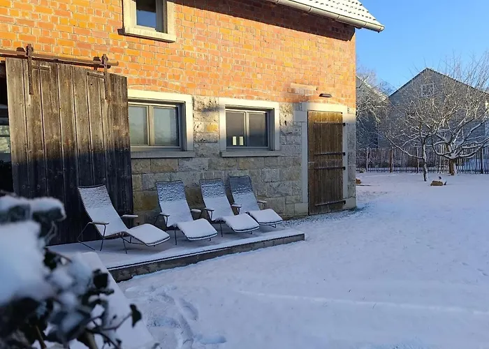 Landurlaub Mit Neugierigen Blicken In Den Pferdestall, Eingezaeuntem Garten, Kamin Und Sauna Nyaraló Rot am See